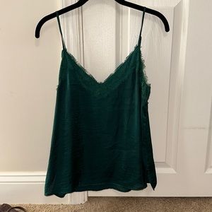Emerald Green silky / Lacey tank top